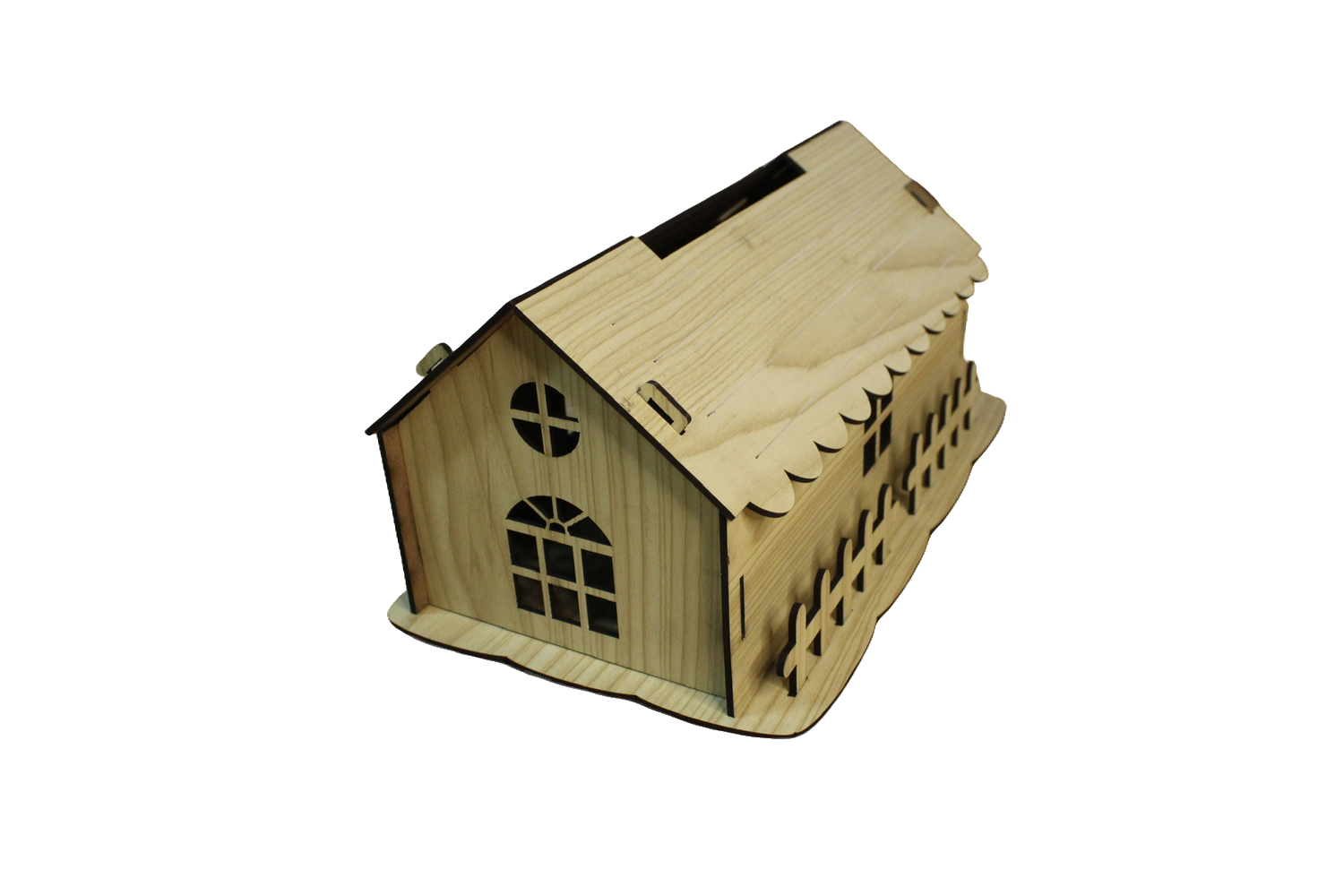 Runde Pralinenbox aus Holz