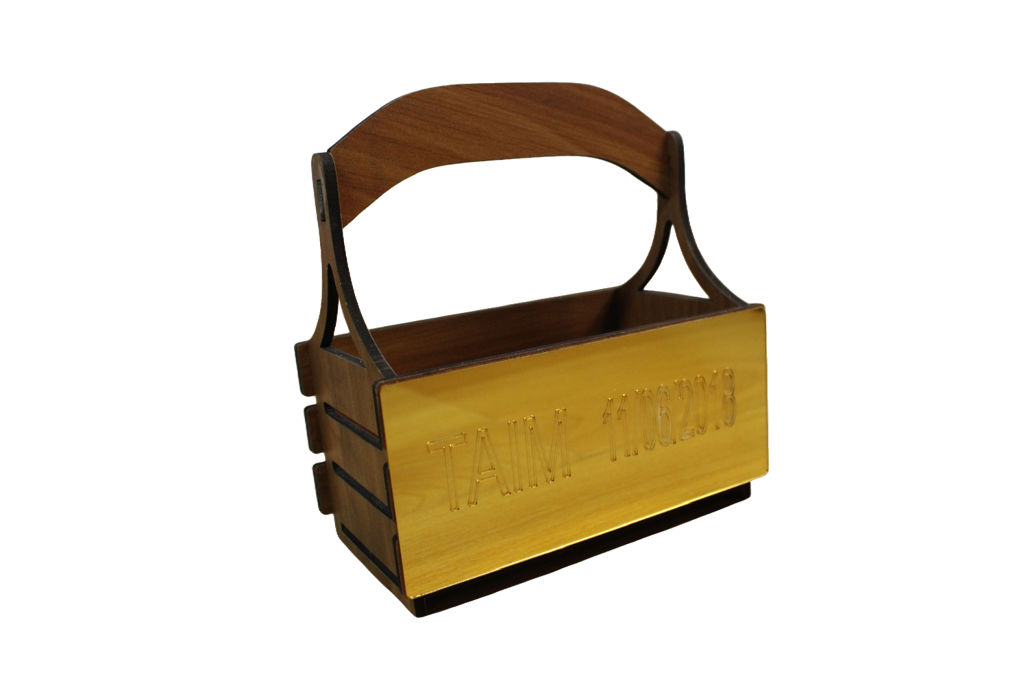 Runde Pralinenbox aus Holz