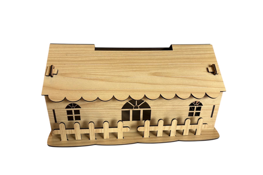 Runde Pralinenbox aus Holz