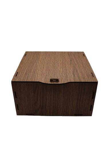 Runde Pralinenbox aus Holz